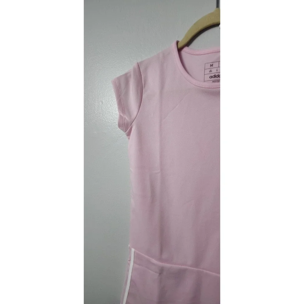 Adidas Girls Short Sleeve Dress The Brand With The 3 Stripes‎ Color Pink Size.L